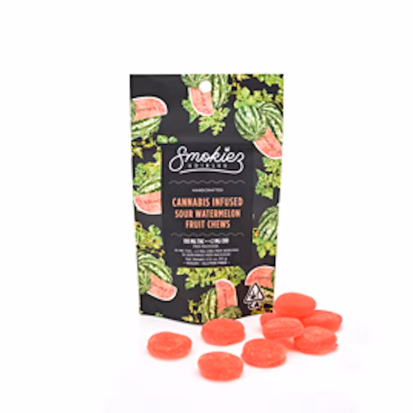 SOUR WATERMELON-Cannabis Infused Fruit Chews-SMOKIEZ